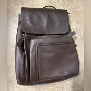 Soft Wilson Brown Leather Backpack Purse